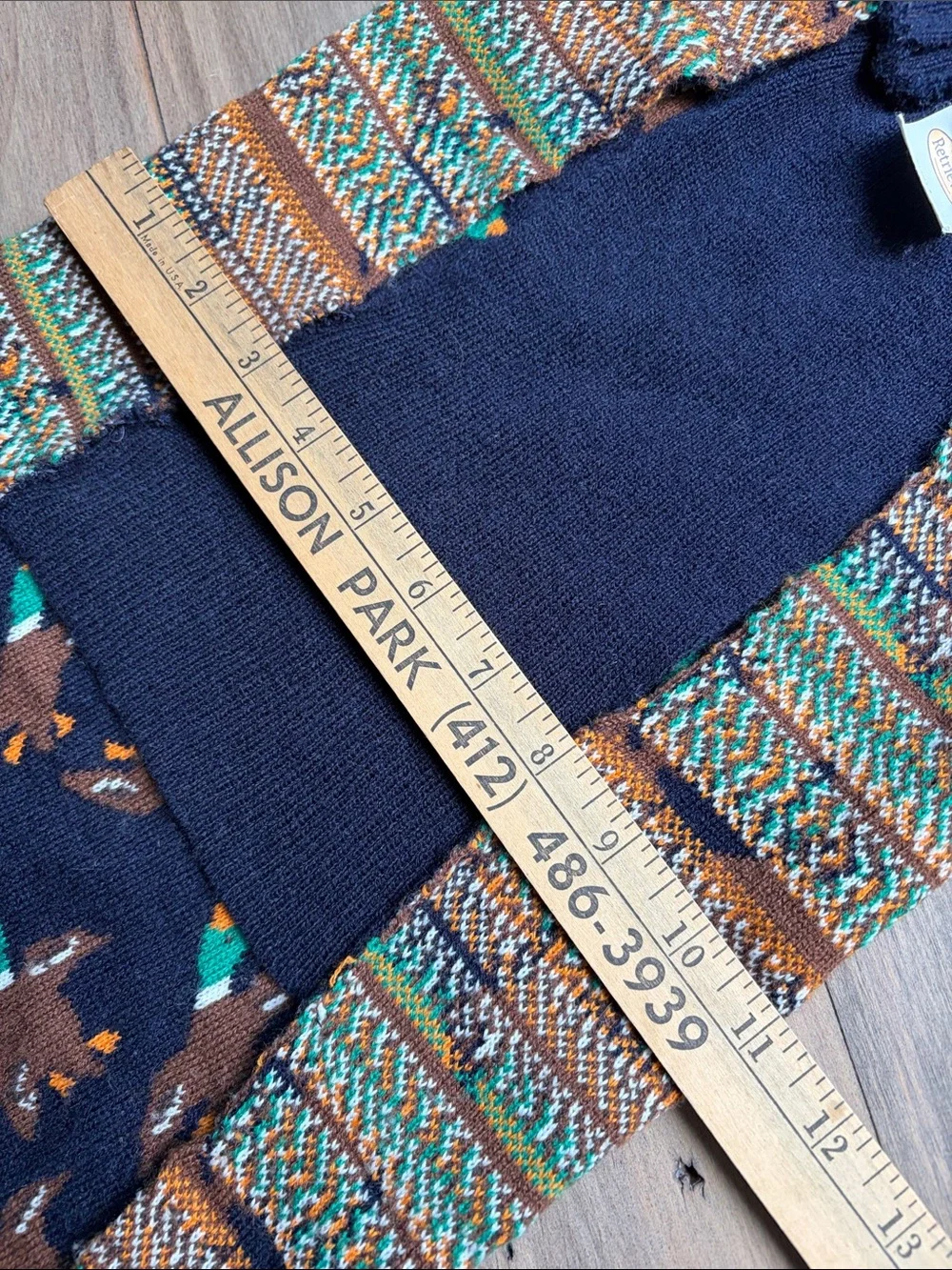 Navy Mallard Duck-Pattern Knit Dog Sweater